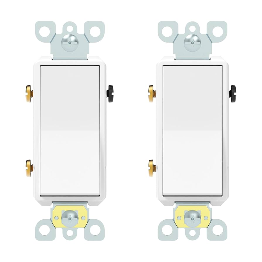 starlight✳︎ ThunderWay 3-Way Decorator Light Switch White, Single Pole